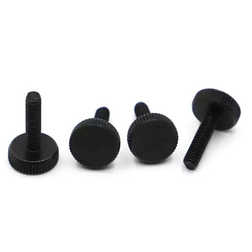 1-10pcs M4 M4 M5 M8 M8 M10 GB835 DIN653 Black Steel Knurl FL