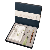 Su embroidery silk scarf Chinese style Suzhou embroidery mulberry silk scarf mens double-sided embroidery bookmark elegant business souvenir gift