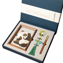 Suzhou embroidery ornaments hand-embroidered bookmarks Chinese style characteristic handicrafts creative business accompaniments commemorative gifts