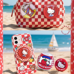스낵 파라다이스 Hellokitty 휴대폰 스탠드 Katie Magnetic Air Bag Classic Sitting and Paste 버블 pps