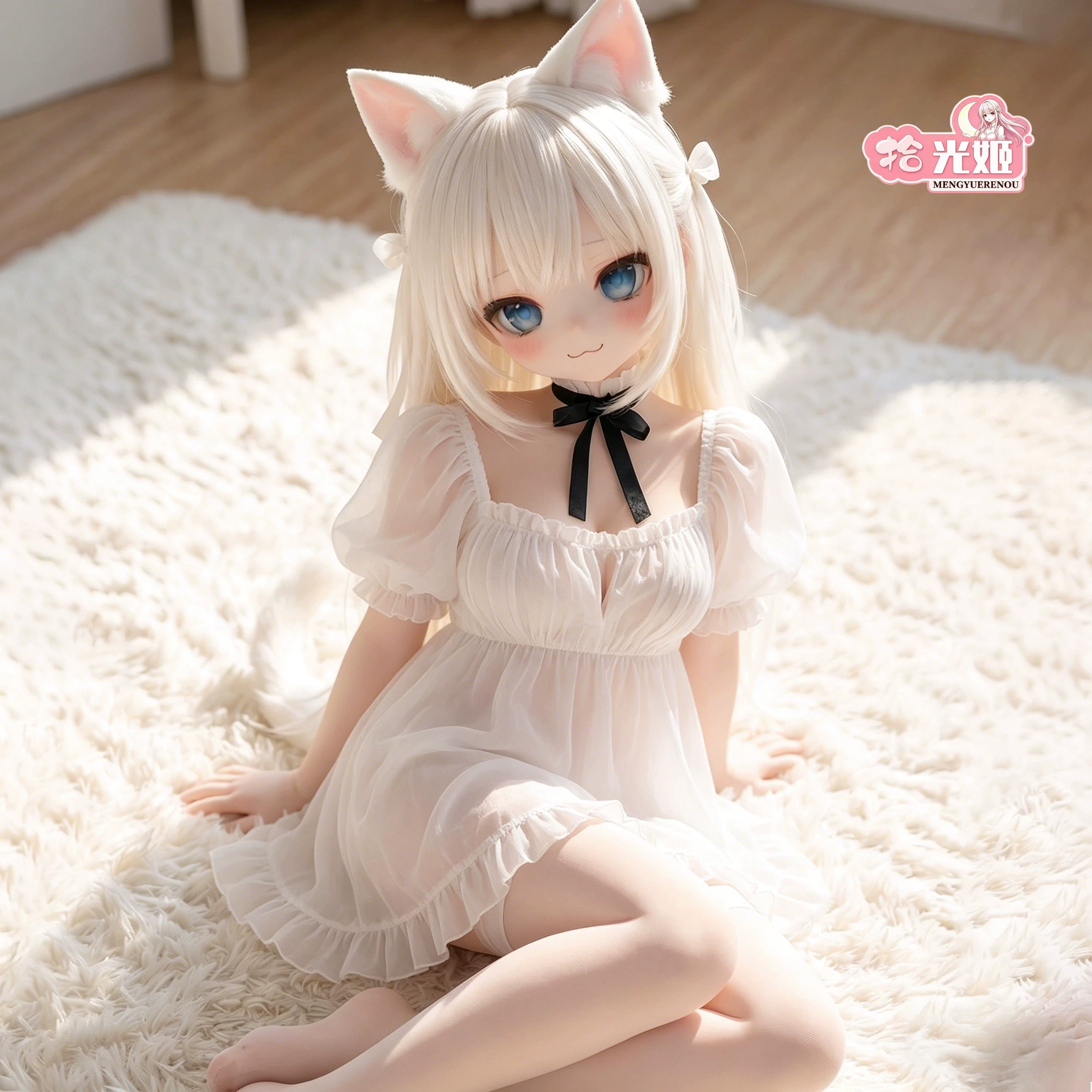 Двумерное стеклянное котёнок-девочка анимационного стиля, подлинная кукла BJD, цельная анимация силиконовая гуманоидная кукла моделирование