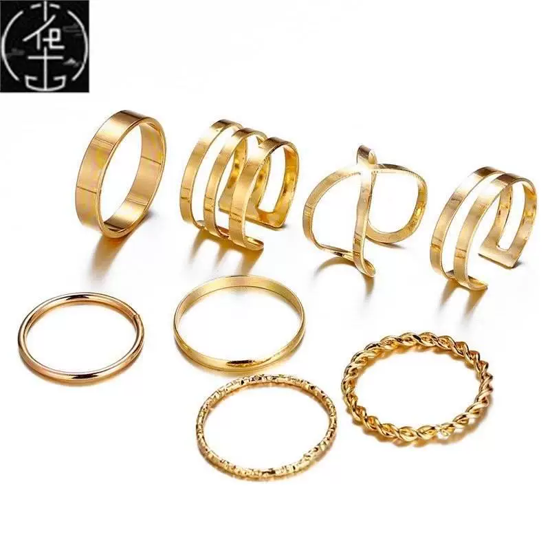 Сет золотистых колец 17 мм для WOMINTAGE Сердце Бантик Twist