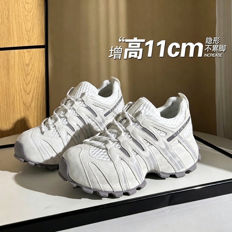 2026 Summer New Style Invisible Height-Increasing Women's Shoes 11cm Thick Sole for Short People, Color-Block Dad Shoes 2026 Summer New Style Invisible Height-Increasing Women's Shoes 11cm Thick Sole for Short People, Color-Block Dad Shoes