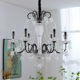 French crystal chandelier, light luxury, Baraka black, living room main light, high-end candle, hotel dining light, bedroom light