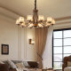 American Retro Living Room Main Light, French-Style Elegant Home Crystal Chandelier, High-End Melard Bedroom and Dining Room Lighting Fixtures