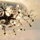 French Retro Ceiling Lamp, Light Luxury Master Bedroom Lamp, Designer High-End Petal Crystal Lamp, Romantic Room Lighting
