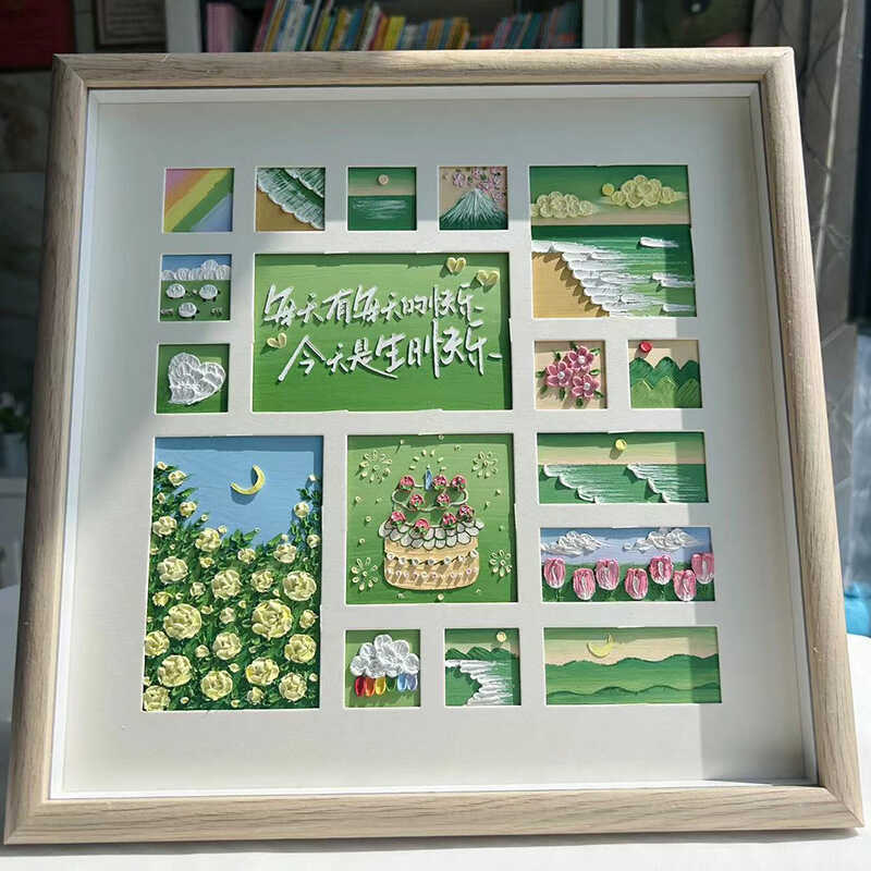 Birthday Gift Oil Pastel Handmade DIY Material Kit for Girls to Give to Male and Female Friends, Couples, Best Friends, Homemade Finished Product