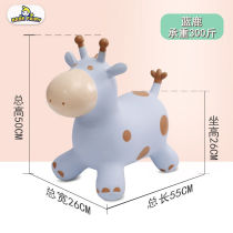 Baby Elf childrens jumping horse 1-3 years old baby inflatable horse Trojan anti-fall outdoor toy jumping deer birthday