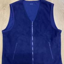 New flame blue velvet vest standard color fire winter polar fleece thermal vest V-neck warm Jihua 3543