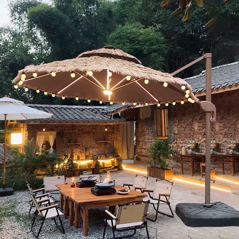 Outdoor Parasol for Courtyard, Garden, Camping, Roman-Style Outdoor Thatch Umbrella for Guesthouses, Large Umbrella for Stalls, Beach Straw Sun Umbrella Outdoor Parasol for Courtyard, Garden, Camping, Roman-Style Outdoor Thatch Umbrella for Guesthouses, Large Umbrella for Stalls, Beach Straw Sun Umbrella