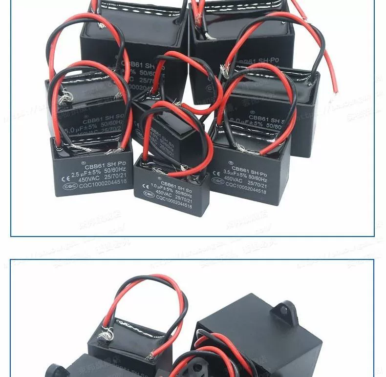 tủ tụ bù Tụ khởi động quạt CBB61 1.2/1.5/1.8/2/2.2/2.5/3/4/5UF450V quạt trần dòng máy hút mùi tụ bù tụ bù 1 pha