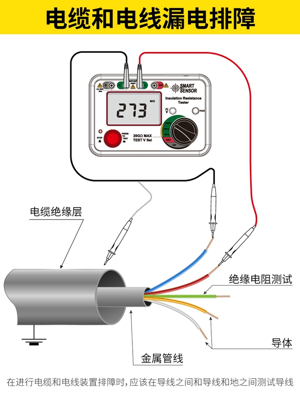 Xima megohmmeter 1000v điện trở cách điện thử nghiệm phát hiện mét 500v kỹ thuật số điện tử thợ điện lắc mét