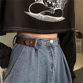 Lazy belt jeans jeans elastic waist-tightening artifact