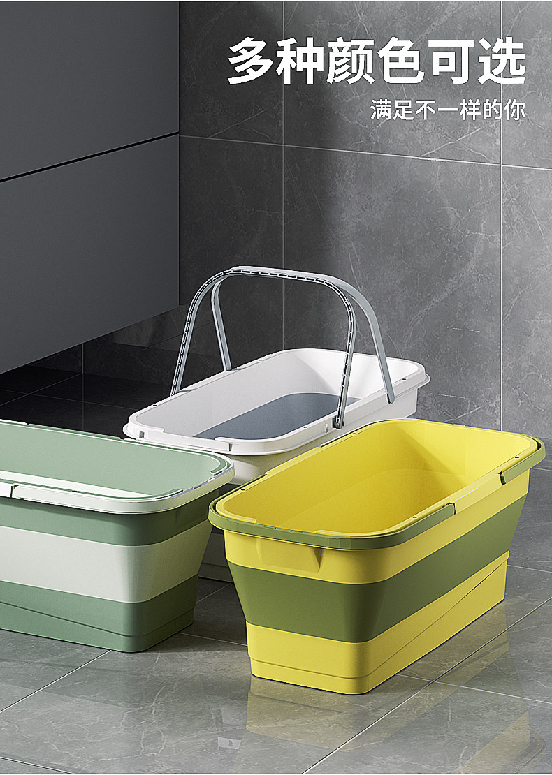 Ведро под швабру 可折叠平板拖把桶长方形家用拖地桶洗拖布挤水桶洗车单水桶拖把盆 OTHER