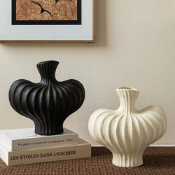 Plastic Art Imitation Ceramic Vase Fancy Ornaments Living Room Flower Arrange Quiet Wind Hydroponics Flowers Table Top Decoration