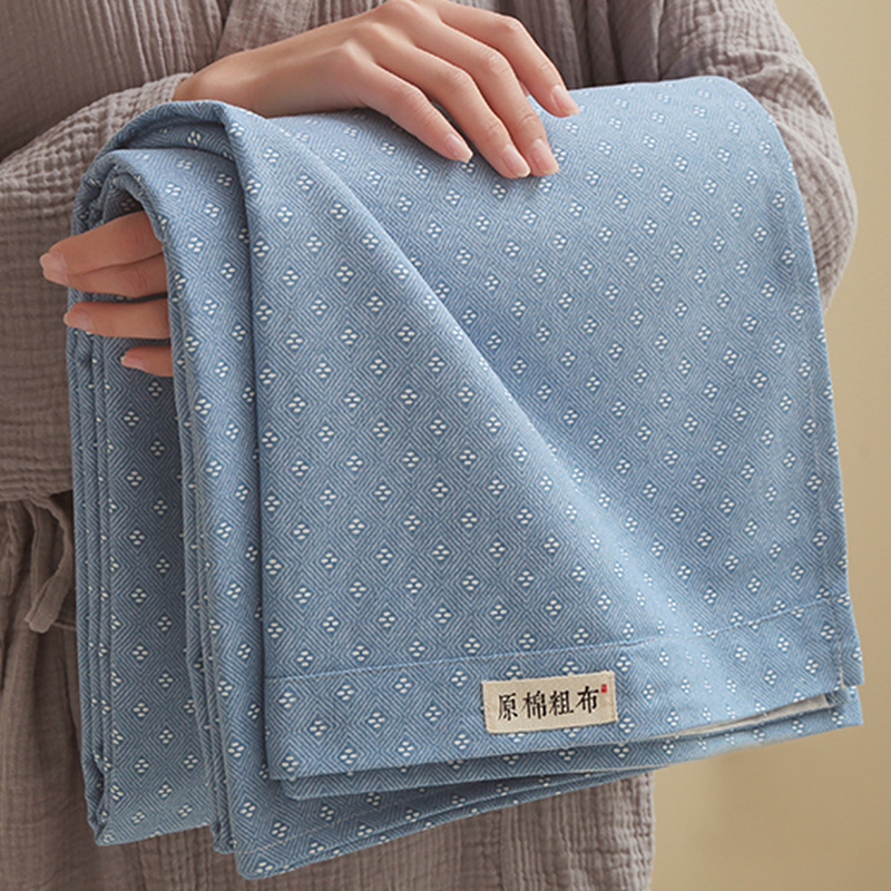 Old coarse cloth linen single piece pure cotton 100 full cotton thickened encryption by single single summer cool mat cotton linen three sets