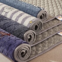 Winter Milk Coral Flannel Mattress Bedding Subpadded Home Thin double bed Single beds Single beds Beds Quilted by Winter