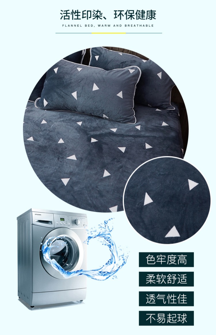 Flannel Fitted mảnh duy nhất của tấm bảo vệ nhung san hô bedspread Simmons nệm 1.8m dày che bụi - Trang bị Covers Ga chun chần Everon