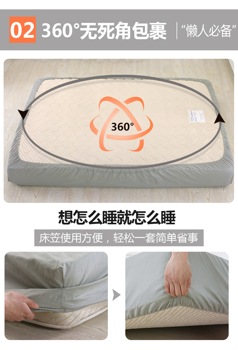 Giường cotton Bộ đồ giường đơn Bộ bông Simmons bảo vệ tấm lót giường đôi đặt bộ đồ phủ bụi 1.8m trải giường trượt ga giường chun