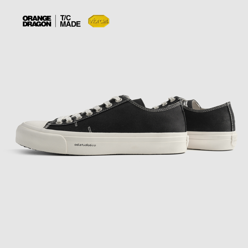 Tcmadexorangedragon Co-Branded Vibram Side-Zip Canvas Wear-Resistant V-Soled Low-Top Vulcanized Sneakers