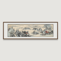 New Chinese-style living room landscape painting hand-painted Chinese painting ink painting pure hand-painted office tea room decoration painting framed hanging painting