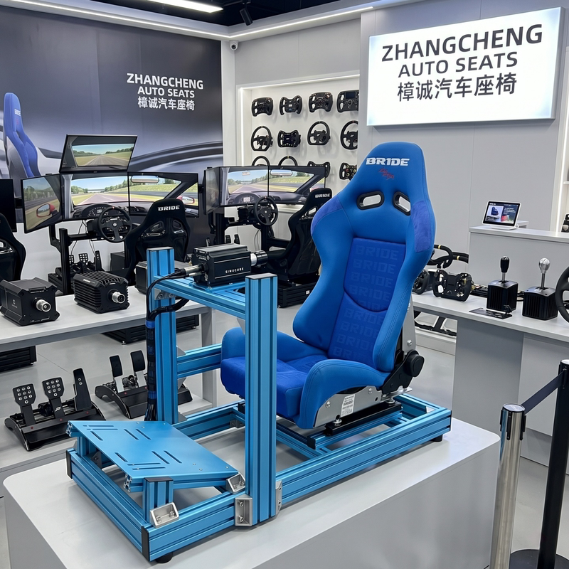 In-Stock Bride Car Seat Modification with Slide Rail Fiberglass Racing Seat Blue Embroidery Simulator Bucket Seat In-Stock Bride Car Seat Modification with Slide Rail Fiberglass Racing Seat Blue Embroidery Simulator Bucket Seat