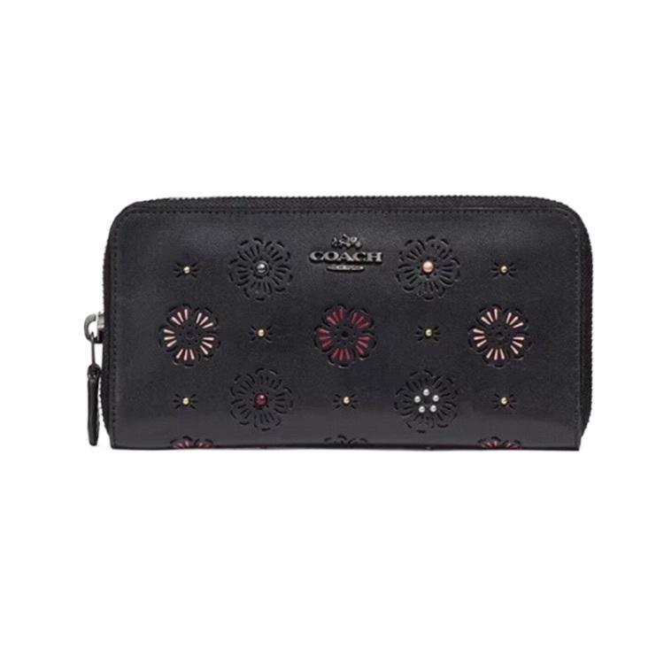 New COACH Women's Hollow Out Black Wallet Coin Purse New COACH Women's Hollow Out Black Wallet Coin Purse