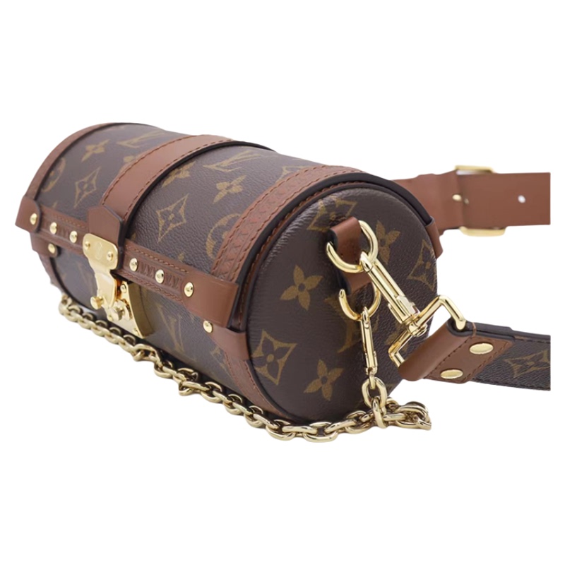 Lv Louis Vuitton's New Papillon Cylindrical Shoulder Crossbody Chain Bag