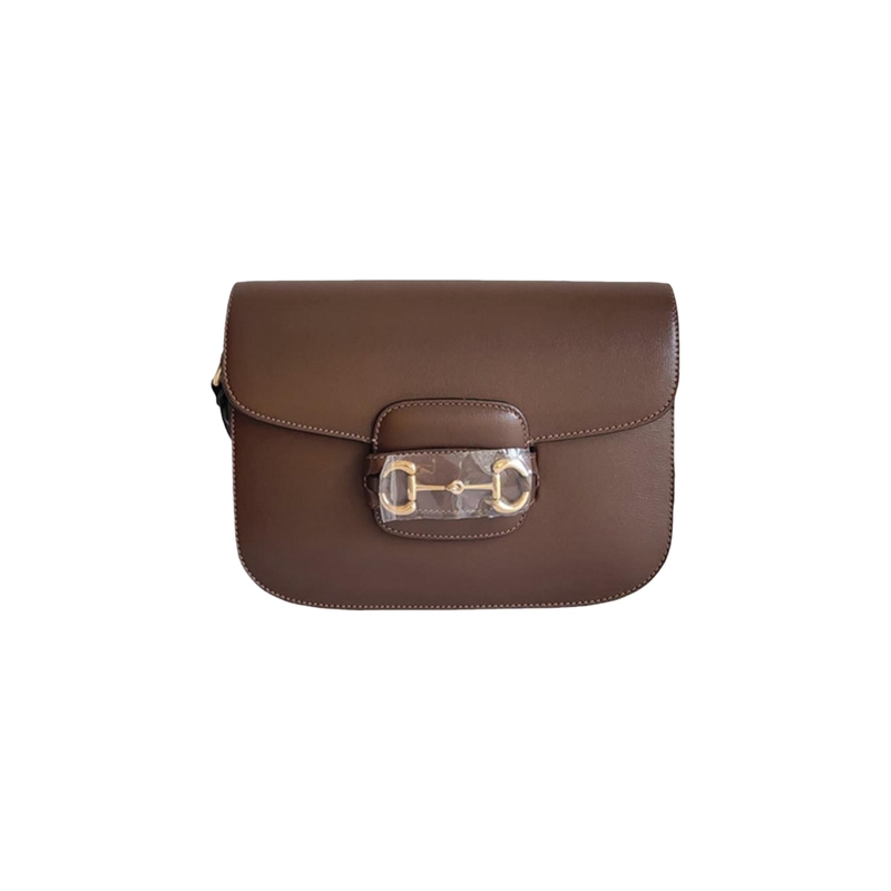 Brand New Gucci 1955 Series Small Brown Saddle Bag Shoulder Crossbody Handbag