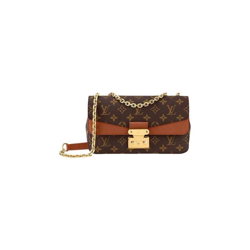 Brand New Lv Louis Vuitton Marceau Monogram Patchwork Caramel Shoulder Chain Bag