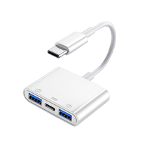 三合一otg转接头type-c转双usb3 0手机外接U盘传数据线适用华为荣耀小米苹果iPhone15手机平板电脑通用转