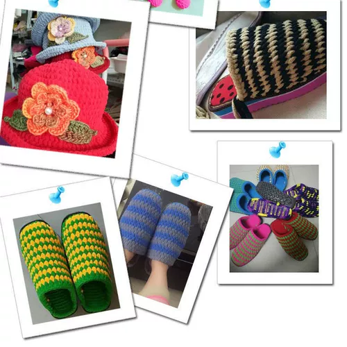 Тапочки, подушка ручной работы, плетеный мягкий шарф, клубок пряжи, DIY