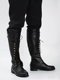 Western Knight Boots, Knight Boots, Square Heel, Flat Men's Shoes, Men's Boots, Lace-Up High Boots, Long Boots, Large Size Boots