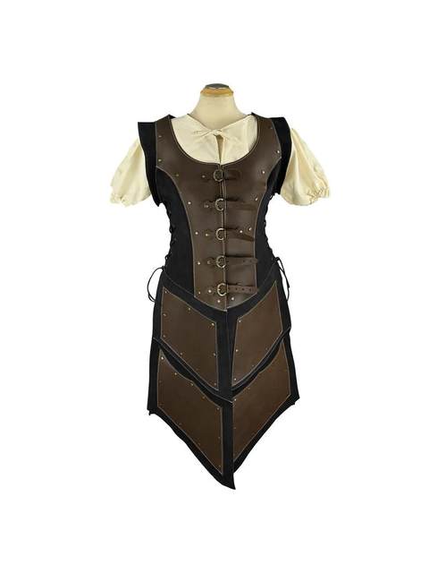 Medieval Retro Court Men's and Women's Clothing, Waist-Cinching Long Skirts, Armor, Halloween Performance Cosplay Clothes and Armor