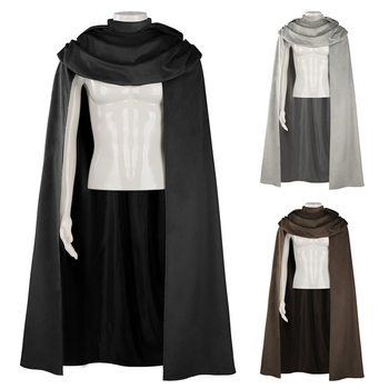 Halloween European and American Medieval Robe, Grim Reaper Cape, Children's and Adult Solid Color Role-Playing Stage Performance Costume
