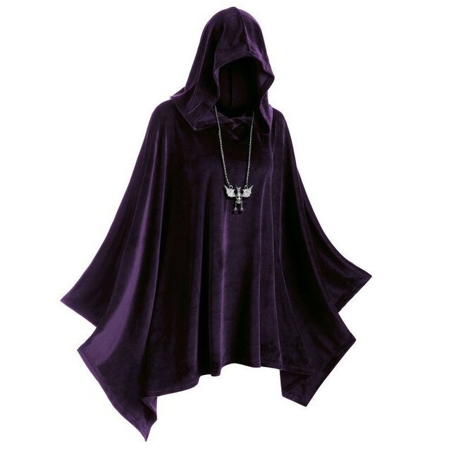 European and American Style Bat Cape Hooded Velvet Cloak Halloween Cape Cosplay Stage Performance Cape