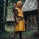 Medieval Men's Surf Jacket Linen Hooded Tunic Larp Ranger Role Play
