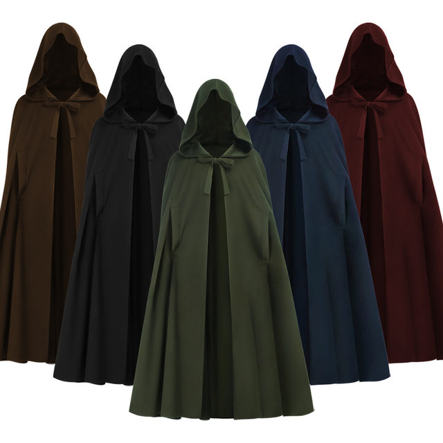 Medieval Cloak Halloween Hooded Robe Monk Robe Cloak Wizard Cloak Cosplay Magic Robe