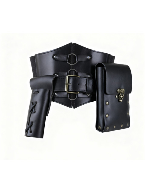 Medieval Retro Fashion Tight-Fitting Wide Waistband Women's Drawstring Belt European and American Court Corset Belt