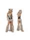 Cosplay Halloween Party Costume Leopard Print with Big Tail Wolf Game Costume Cat Girl Role Play European and American Uniform