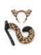 Halloween Tiger Headband and Tail Set Cute Cow Tail Animal Cosplay Performance Props Animal Costume