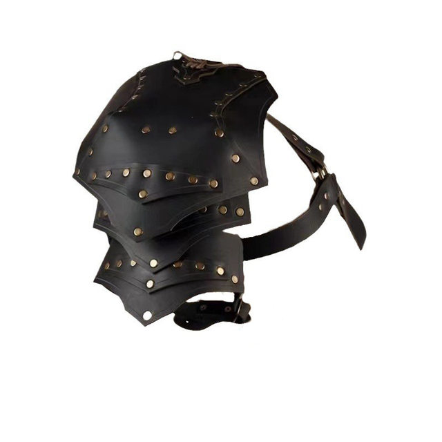 European and American Medieval Viking Renaissance Cosplay Shoulder Armor Viking Knight Leather Shoulder Pads Leather Belt Shoulder Armor