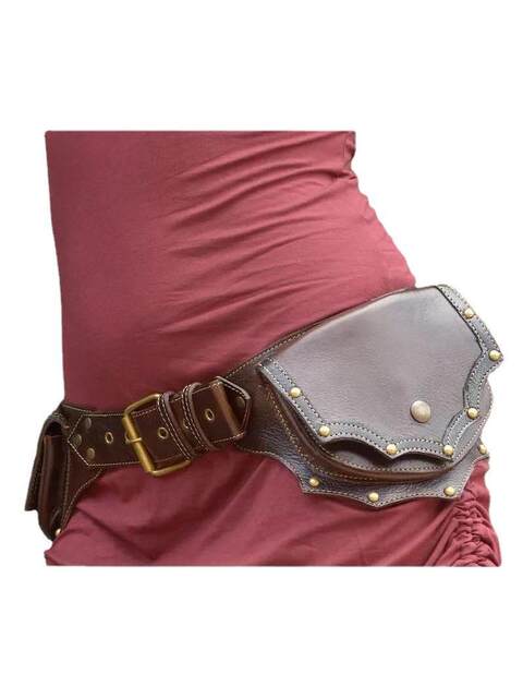 Multi-Platform Best-Selling Punk Style Medieval Retro Leather Belt Bag Coin Purse Outdoor Sports Shoulder Bag