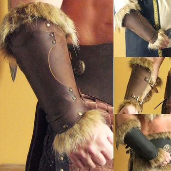 Amazon Independent Site Foreign Trade New Medieval Viking Renaissance Period Retro Fur Hand Guards and Wrist Guards