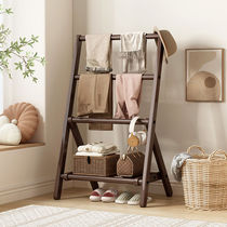 Clothes rack bedside floor-standing clothes hanging vertical bedroom bedside temporary clothes artifact floor-standing storage rack at night