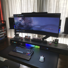 usb显示器增高架 pcdock2代电脑显示器增高架金属支架办公桌搭usb扩展坞wifi电竞房
