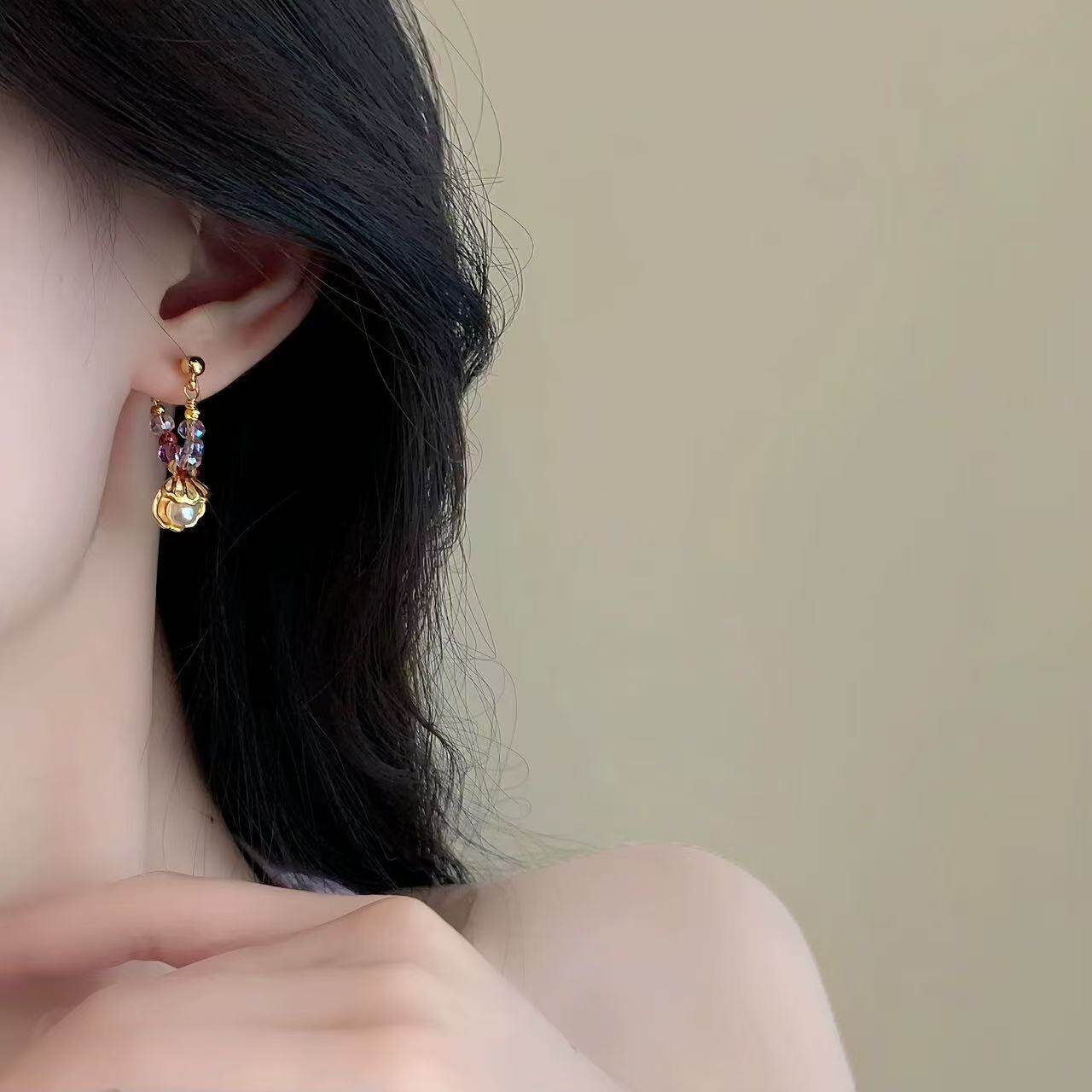 Серьги 长款精致珍珠耳饰耳夹无耳洞甜美耳环轻奢耳钉 Серьги 长款精致珍珠耳饰耳夹无耳洞甜美耳环轻奢耳钉