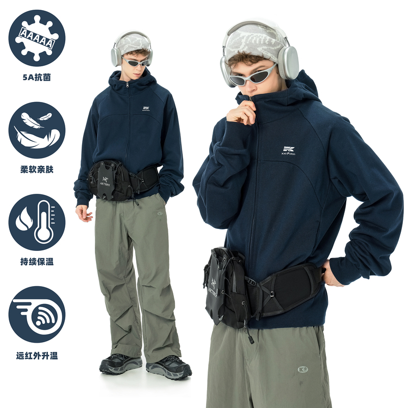 Kxlfchn Popular Heavy-Duty Zipper Hoodie Jacket for Men and Women, Autumn and Winter Trendy Brand, Loose Fit, Hooded Cardigan for Commuting Kxlfchn Popular Heavy-Duty Zipper Hoodie Jacket for Men and Women, Autumn and Winter Trendy Brand, Loose Fit, Hooded Cardigan for Commuting