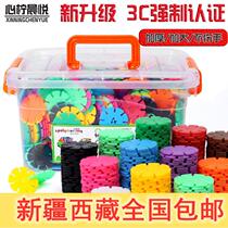 Xinjiang Tibet Snow Flower Childrens Puzzle Plastic Safe Thickness Large Early Teaching Boys and Girls
