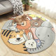 Children's Room Carpet, Boy's Bedroom, Odorless Bedside Rug, Living Room, Washable, Kindergarten Reading Area, Cartoon Round Mat